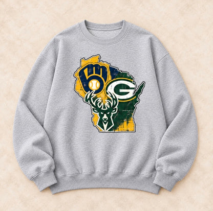 WISCO TEAMS 2.0 CREWNECK - GREY