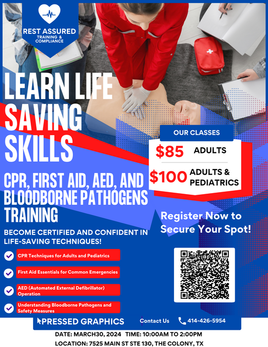 CPR, First Aid, AED, and Bloodborne Pathogens Training
