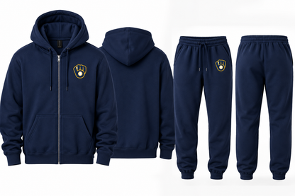 BREWERS - ZIP UP HOODIE AND PANTS
