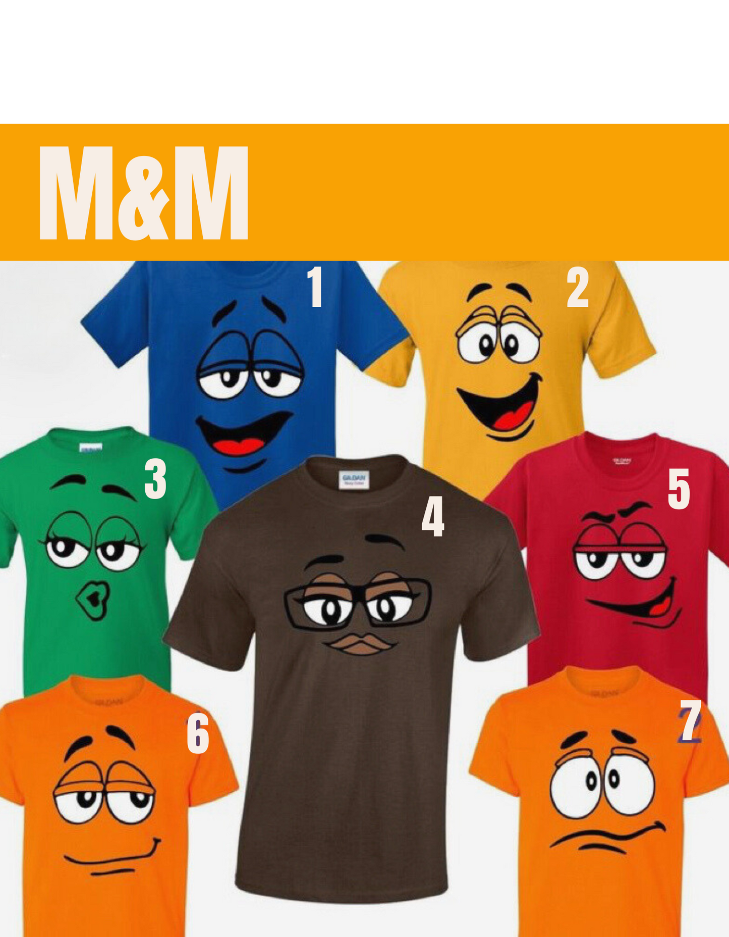 M&M - CHARACTER TSHIRTS